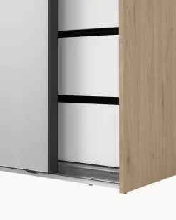 Roupeiro COMO com 2 portas, espelho e cómoda integrada