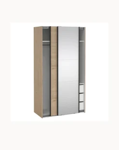 Roupeiro COMO com 2 portas, espelho e cómoda integrada