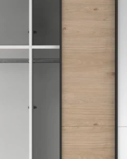 Roupeiro COMO com 2 portas, espelho e cómoda integrada