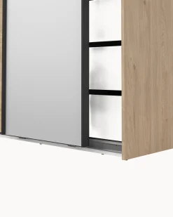 Roupeiro COMO com 2 portas, espelho e cómoda integrada
