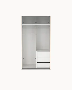 Roupeiro COMO com 2 portas, espelho e cómoda integrada