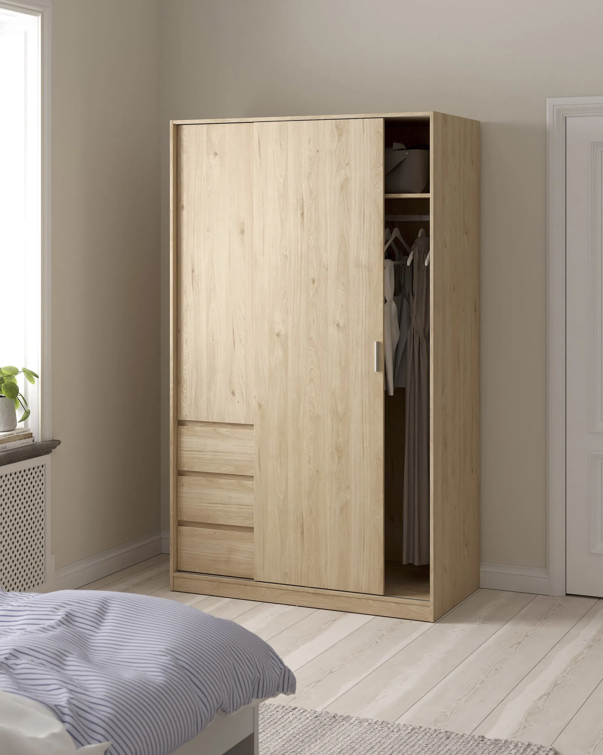 Roupeiro NEW MATRIX II com 2 portas e 3 gavetas