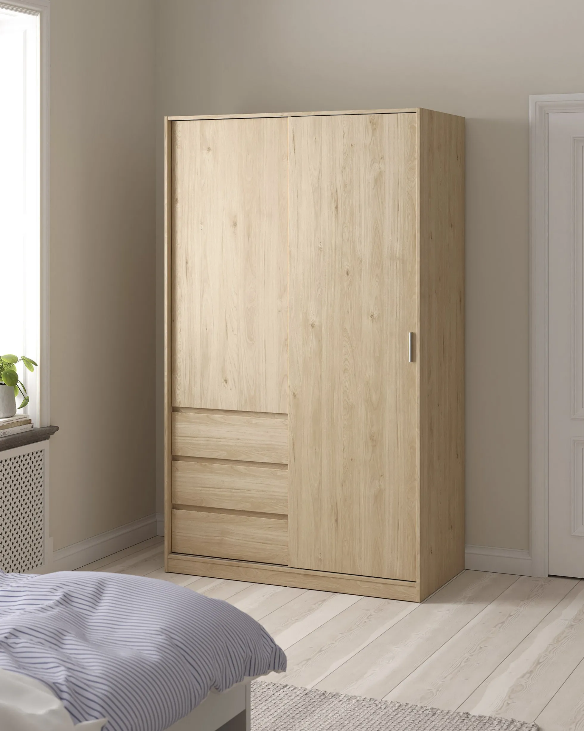 Roupeiro NEW MATRIX II com 2 portas e 3 gavetas