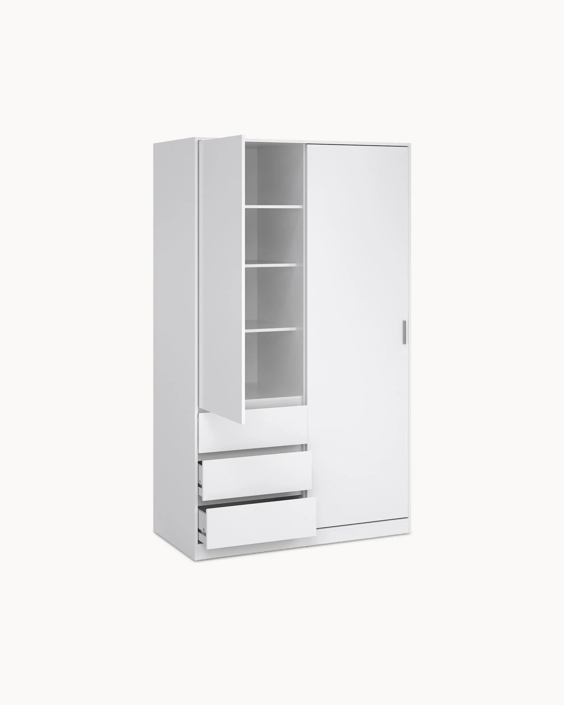 Roupeiro NEW MATRIX SHINY com 2 portas e 3 gavetas