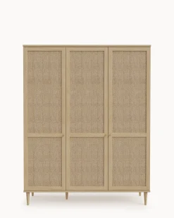 Roupeiro VIMEA em rattan e 3 portas