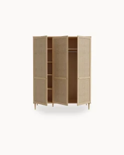 Roupeiro VIMEA em rattan e 3 portas