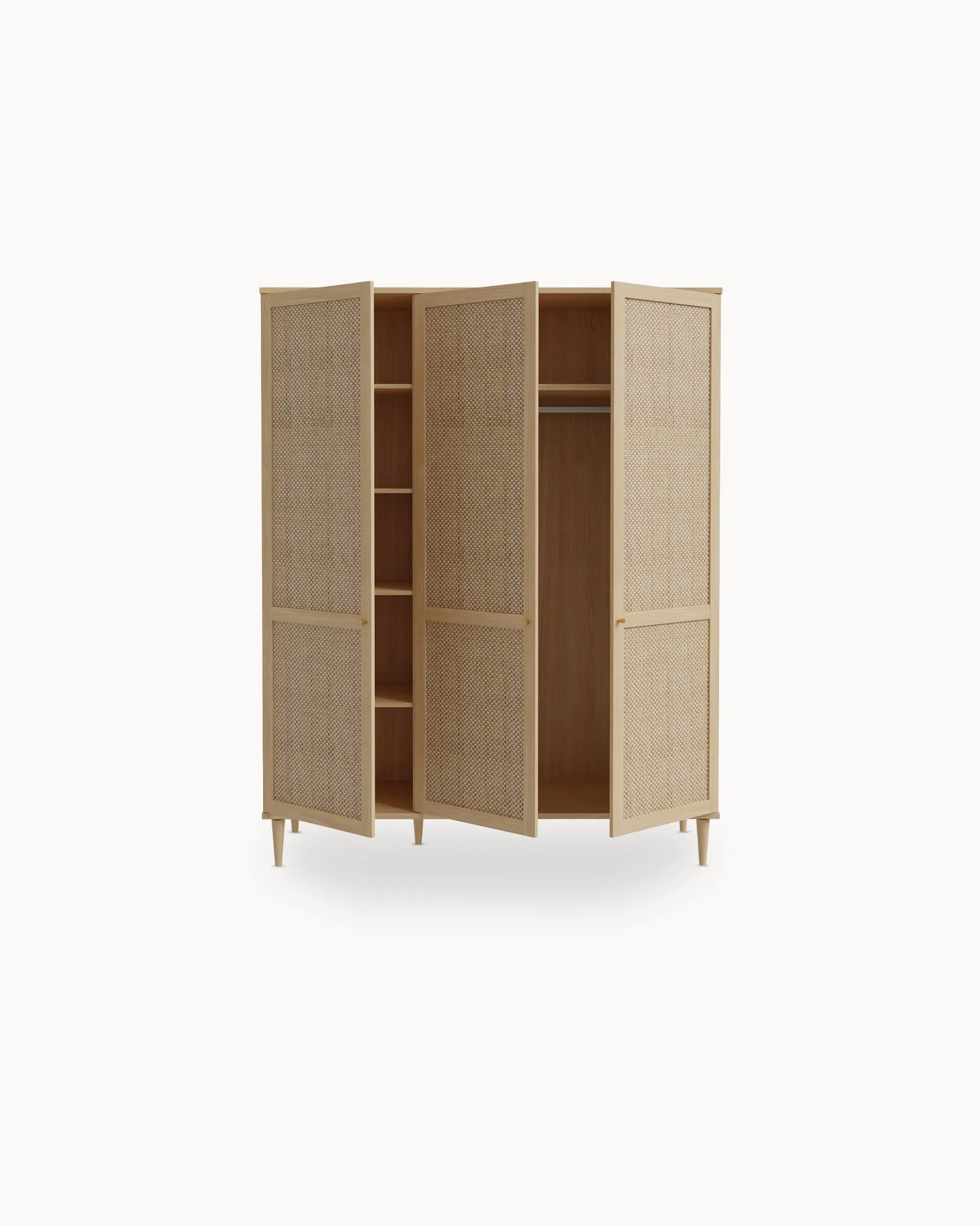 Roupeiro VIMEA em rattan e 3 portas