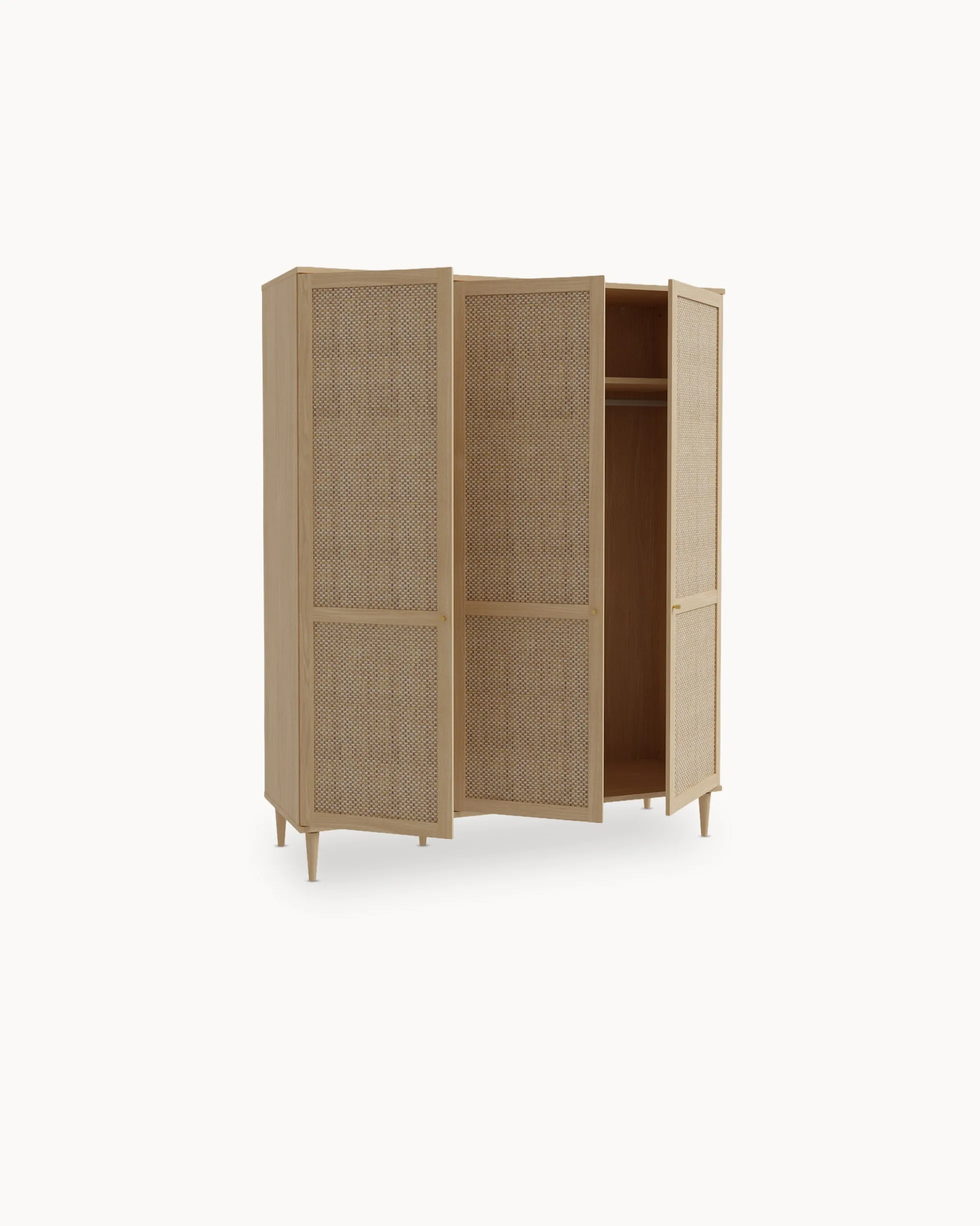 Roupeiro VIMEA em rattan e 3 portas