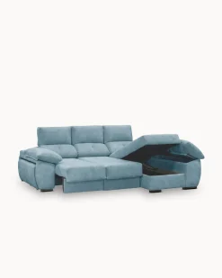 Sofá chaise Longue ANDOR com cama,baús e puffs