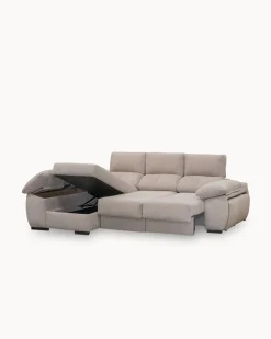 Sofá chaise Longue ANDOR com cama,baús e puffs