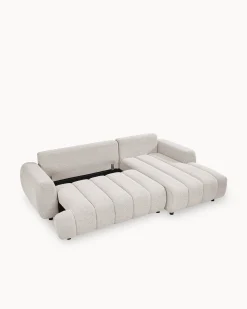 Sofá chaise longue IMPRESSION com cama e baú