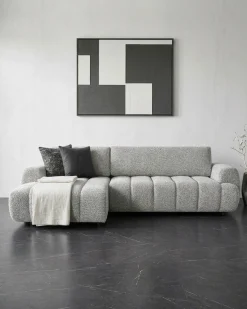 Sofá chaise longue IMPRESSION com cama e baú