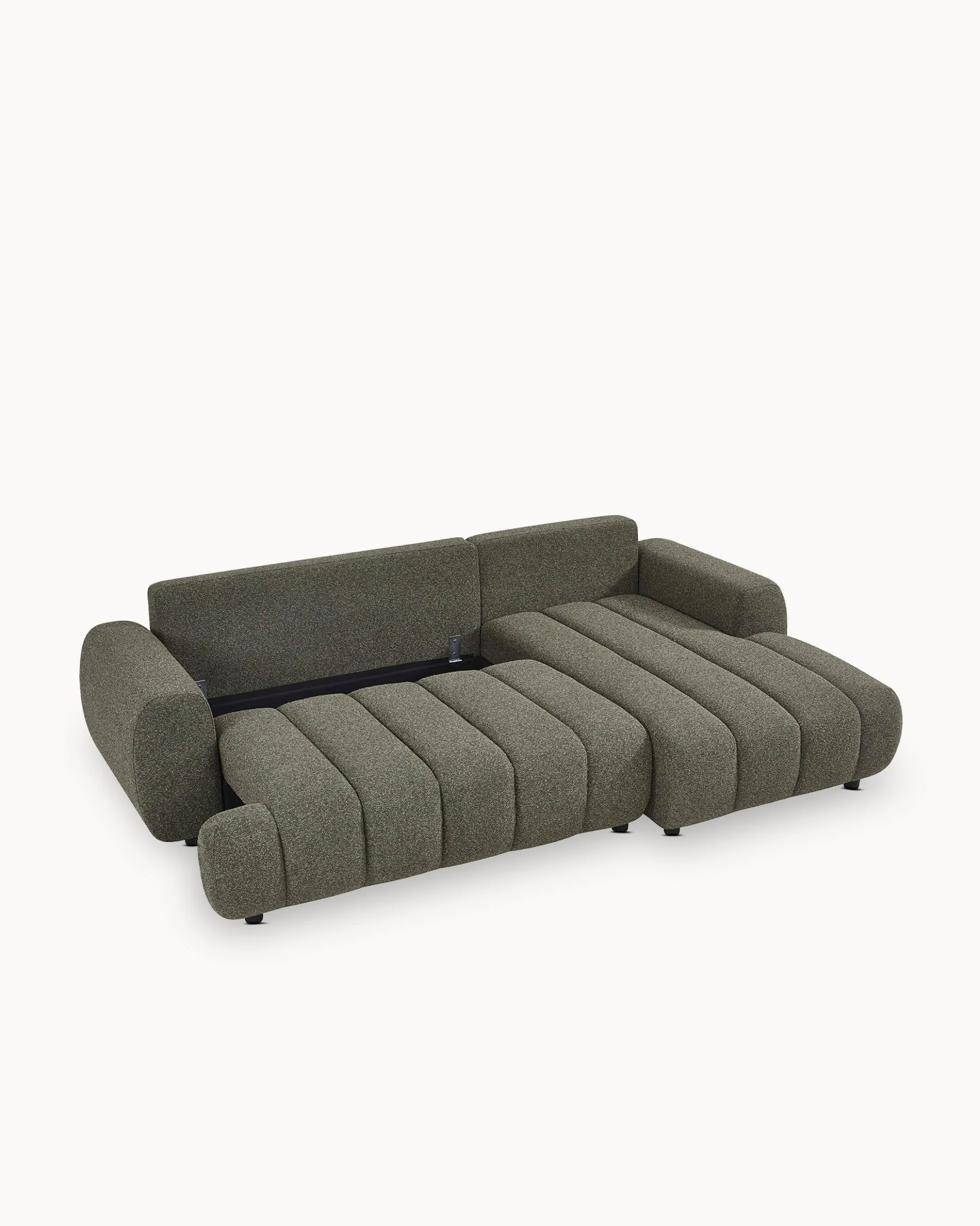 Sofá chaise longue IMPRESSION com cama e baú
