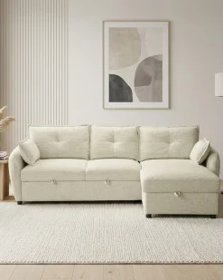 Sofá chaise longue ISADORA com cama e baú