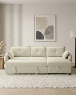 Sofá chaise longue ISADORA com cama e baú