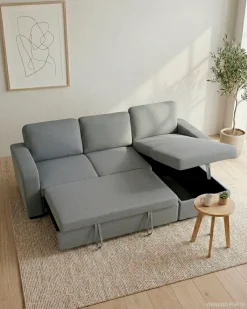 Sofá chaise longue MANHATTAN com cama e baú