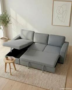 Sofá chaise longue MANHATTAN com cama e baú