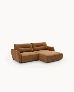 Sofá chaise longue MELORIE com cama e baú