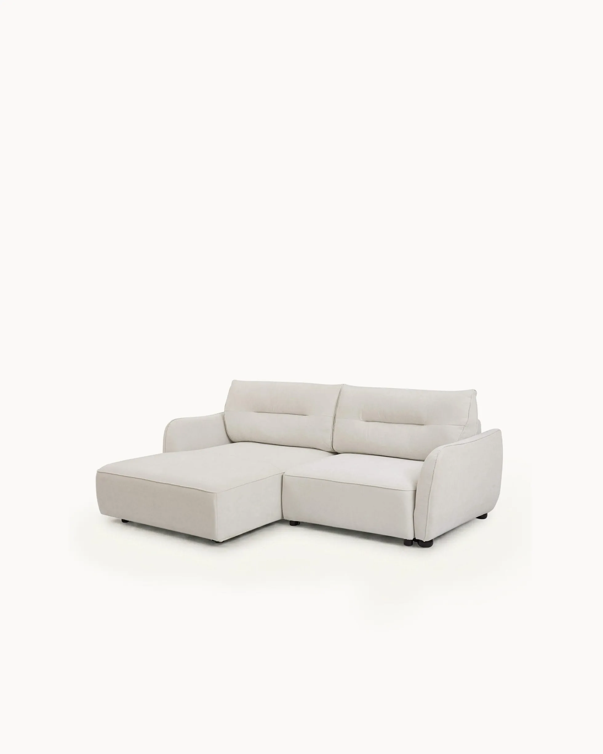 Sofá chaise longue MELORIE com cama e baú