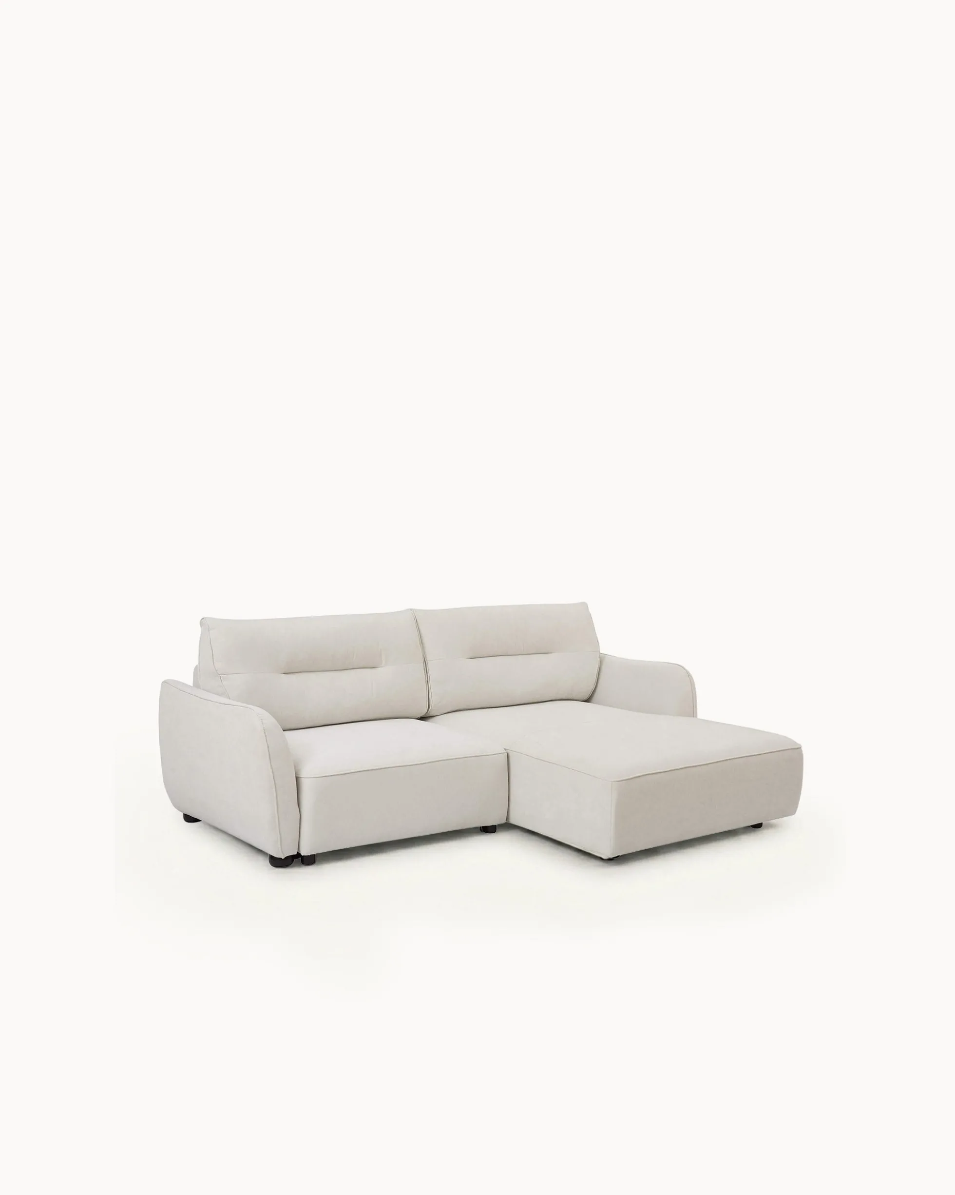 Sofá chaise longue MELORIE com cama e baú