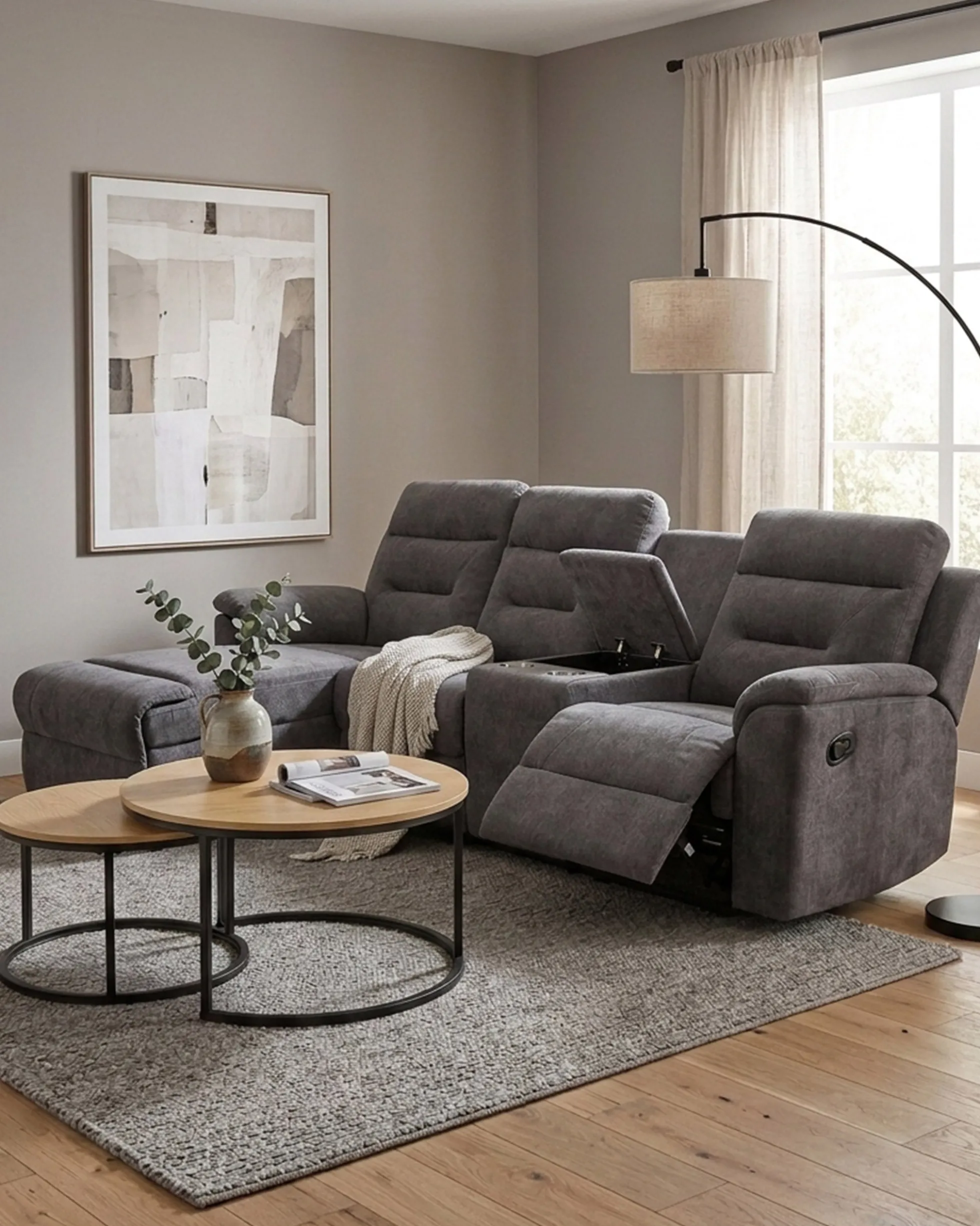 Sofá chaise longue NAMIE relax manual