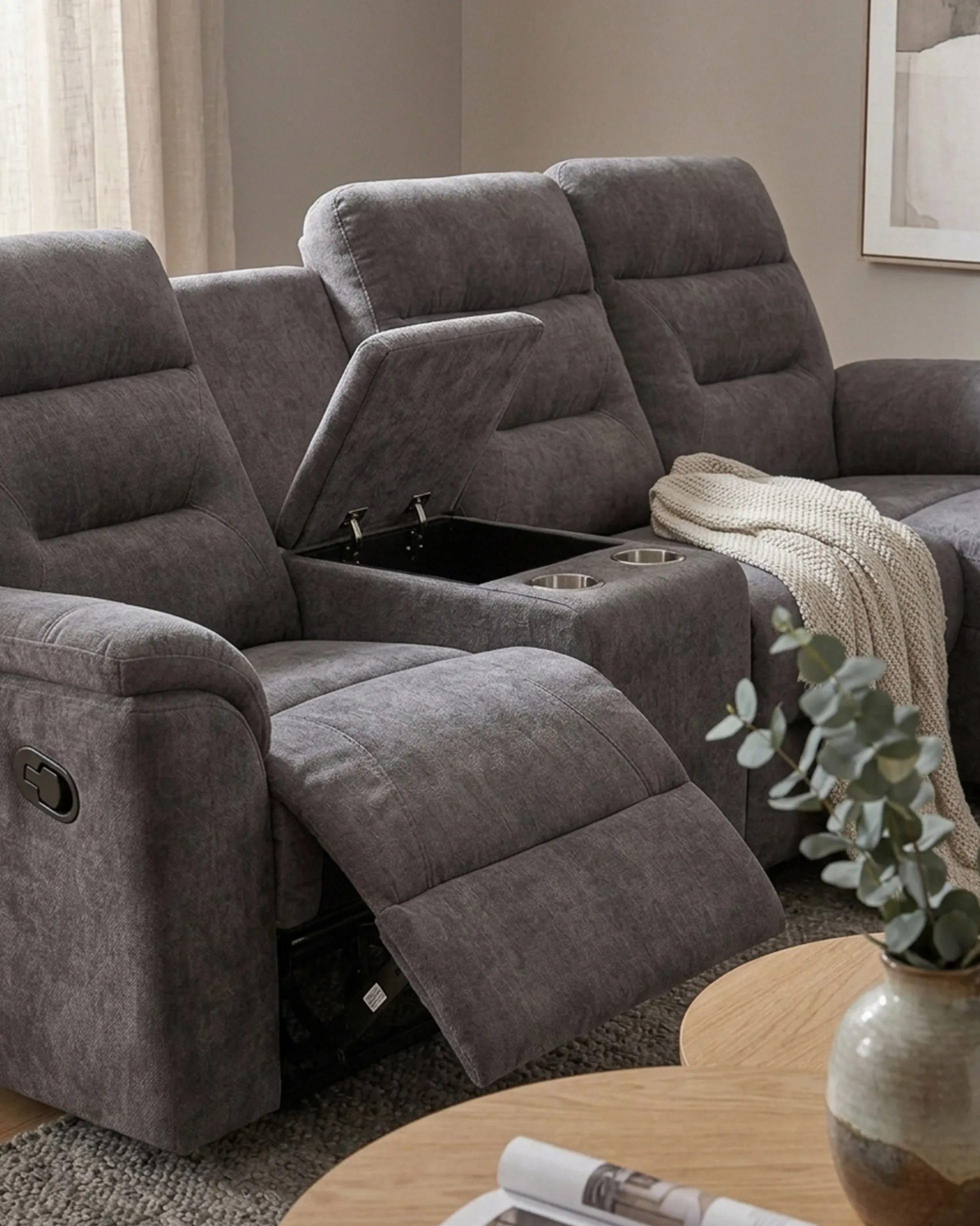 Sofá chaise longue NAMIE relax manual