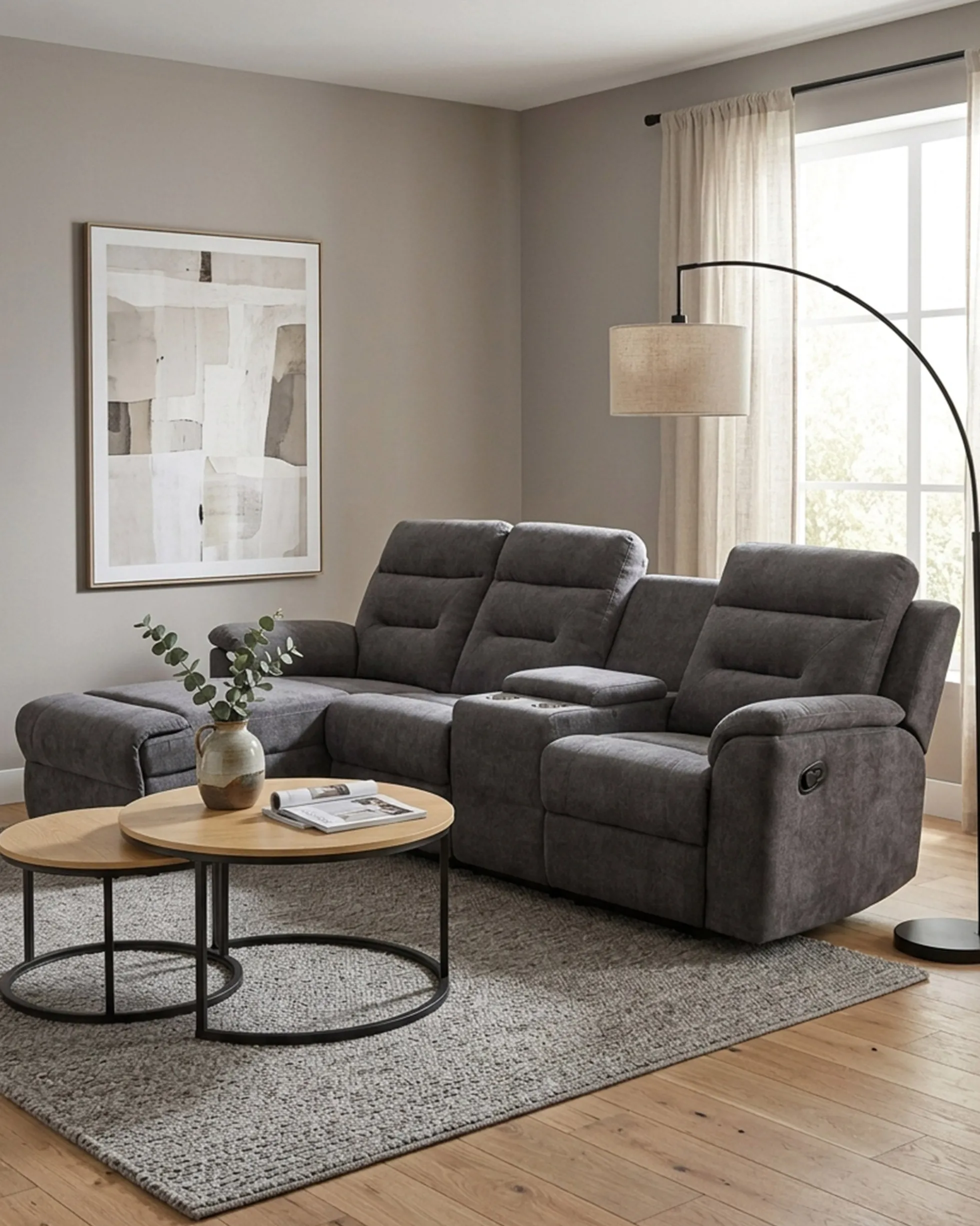 Sofá chaise longue NAMIE relax manual