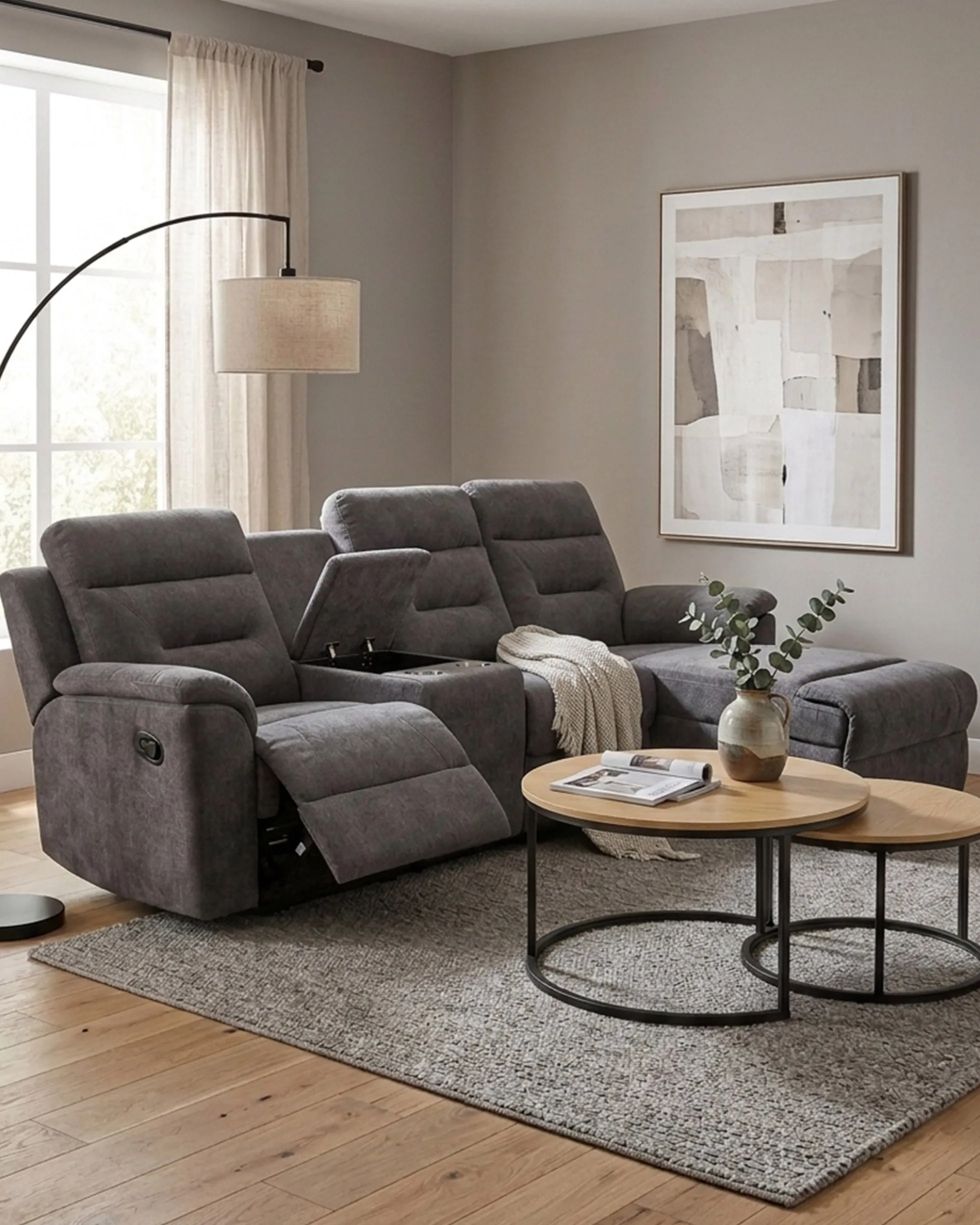 Sofá chaise longue NAMIE relax manual