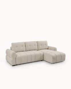 Sofá chaise longue RAYLA com cama e baú