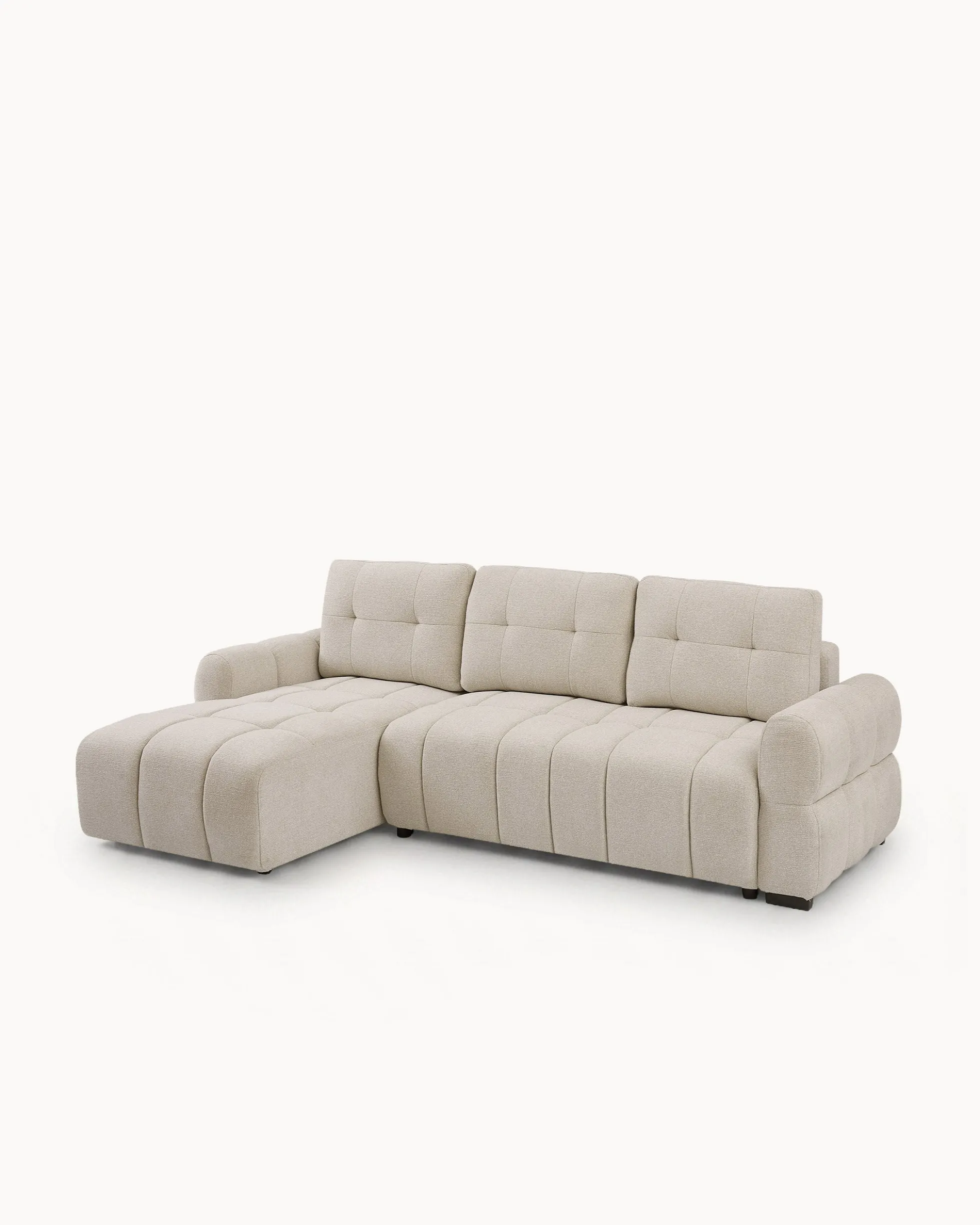 Sofá chaise longue RAYLA com cama e baú
