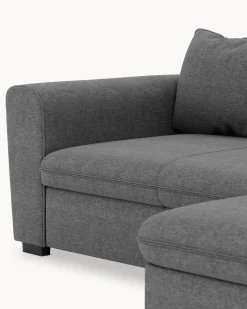 Sofá chaise longue reversível ASTY com cama e baú