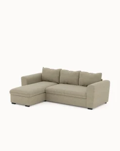 Sofá chaise longue reversível ASTY com cama e baú