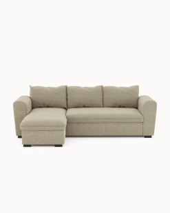 Sofá chaise longue reversível ASTY com cama e baú