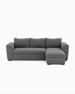 Sofá chaise longue reversível ASTY com cama e baú