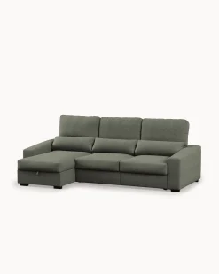 Sofá chaise longue reversível ALABAMA com cama e baú