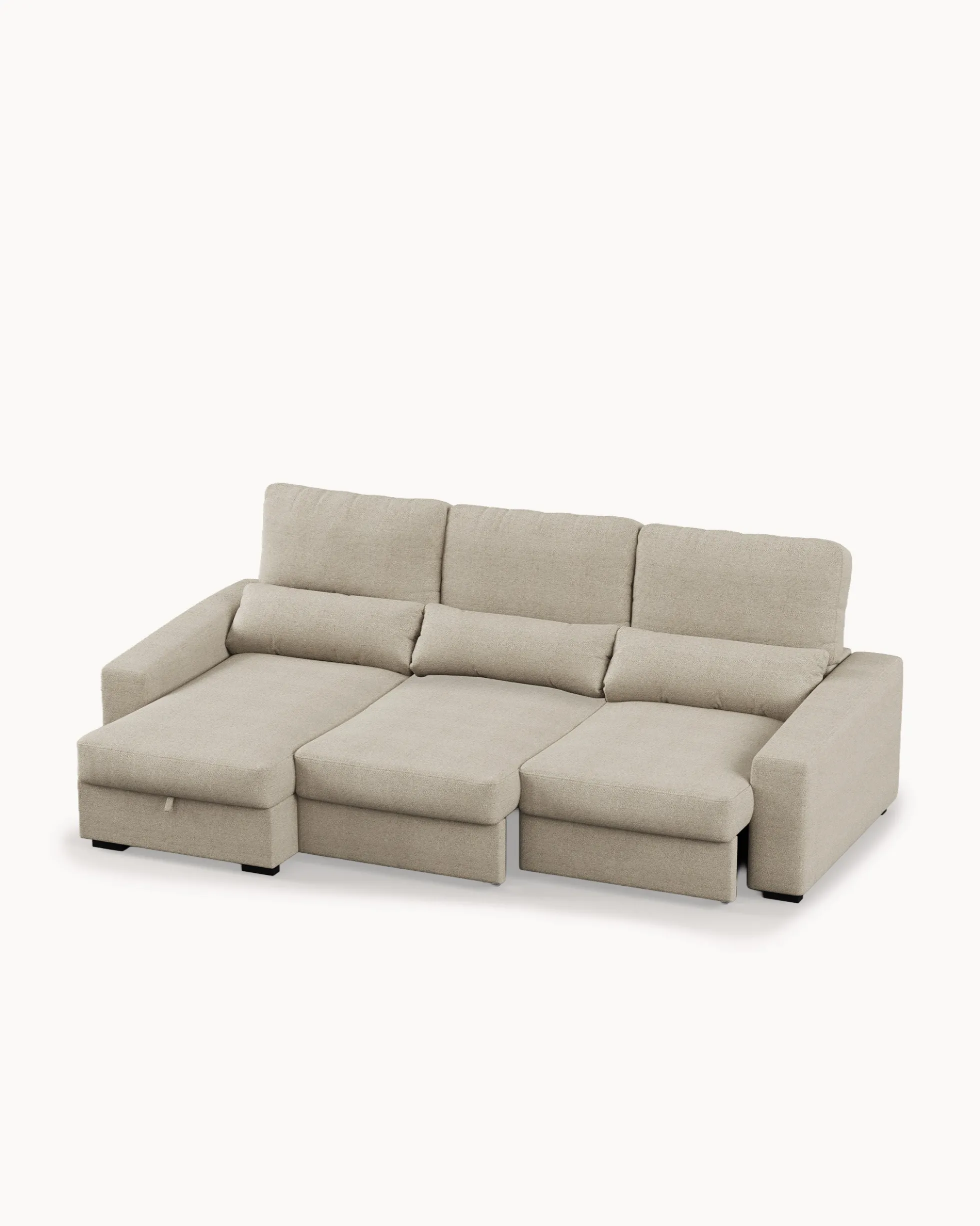 Sofá chaise longue reversível ALABAMA com cama e baú