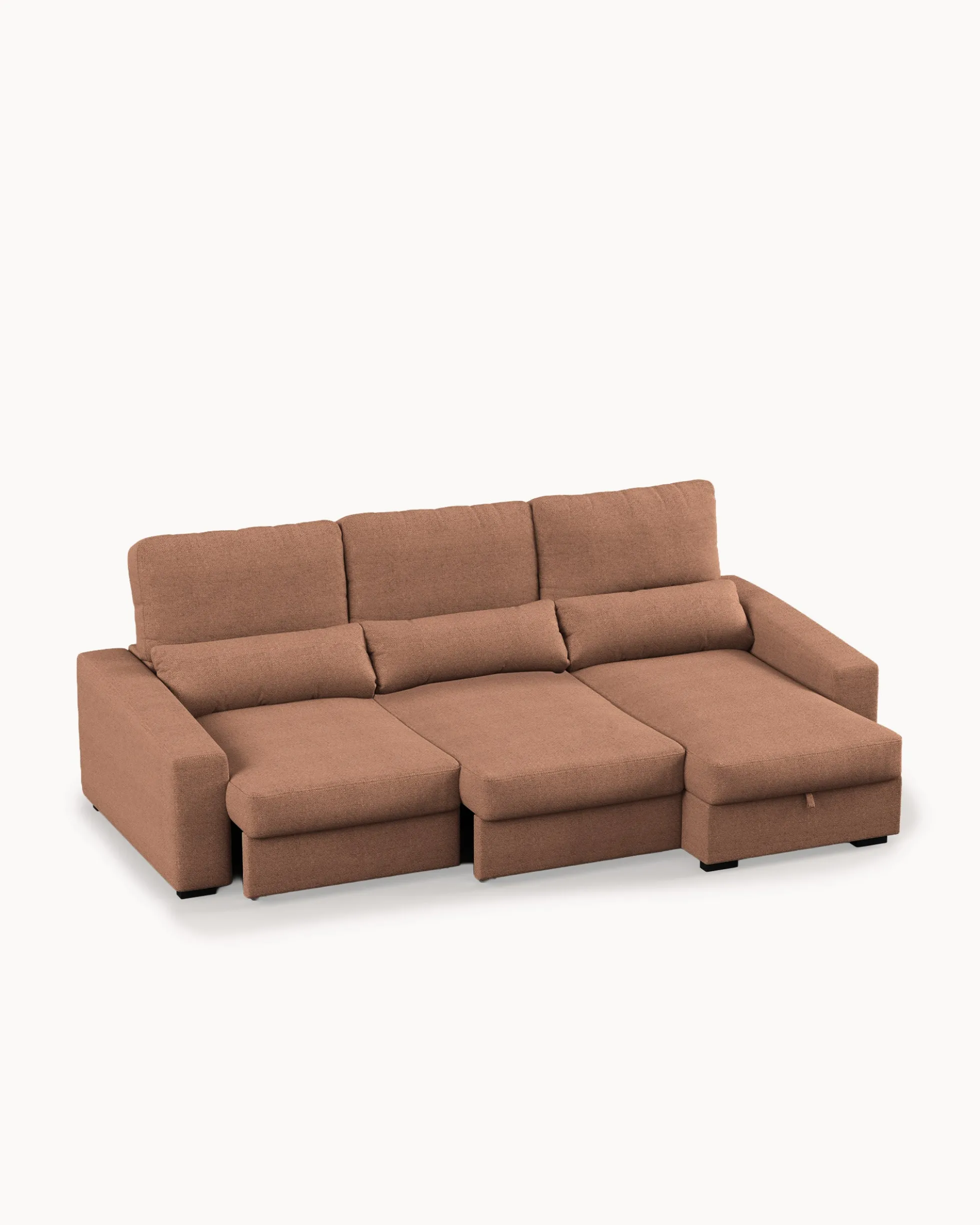 Sofá chaise longue reversível ALABAMA com cama e baú