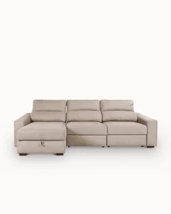 Sofá chaise longue reversível ALABAMA com cama e baú