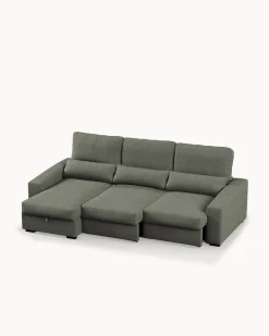 Sofá chaise longue reversível ALABAMA com cama e baú