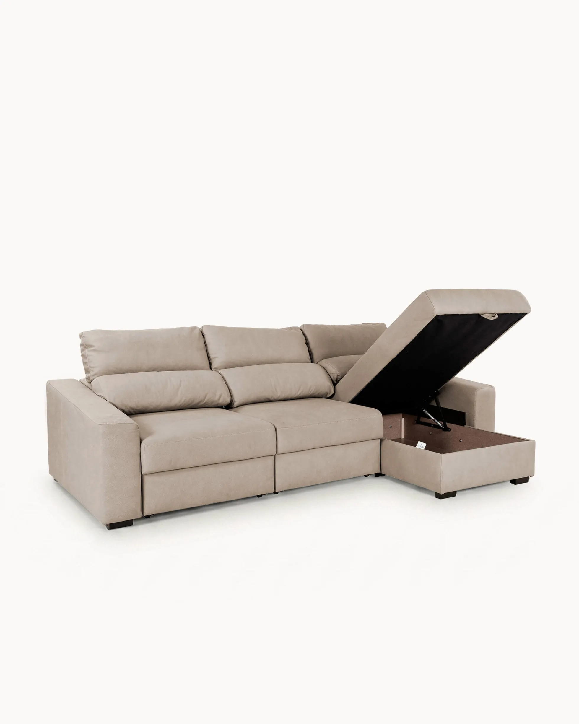 Sofá chaise longue reversível ALABAMA com cama e baú