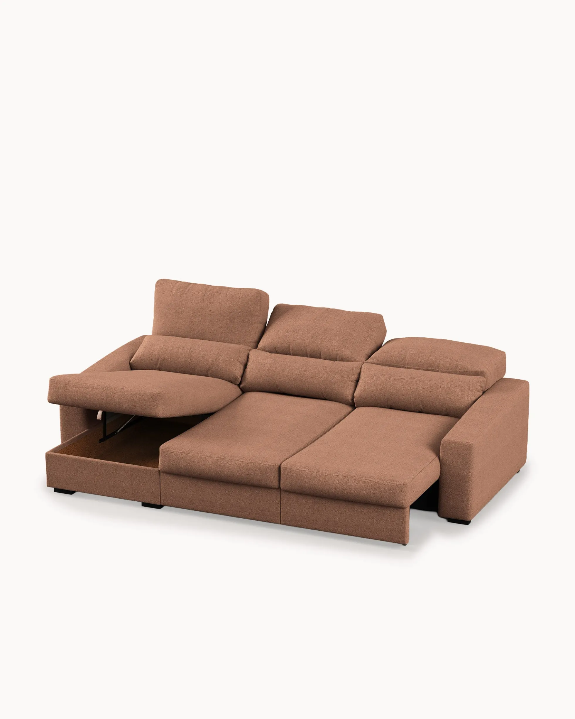 Sofá chaise longue reversível ALABAMA com cama e baú