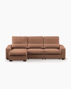 Sofá chaise longue reversível ALABAMA com cama e baú