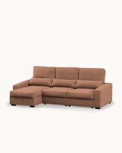 Sofá chaise longue reversível ALABAMA com cama e baú