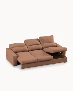 Sofá chaise longue reversível ALABAMA com cama e baú