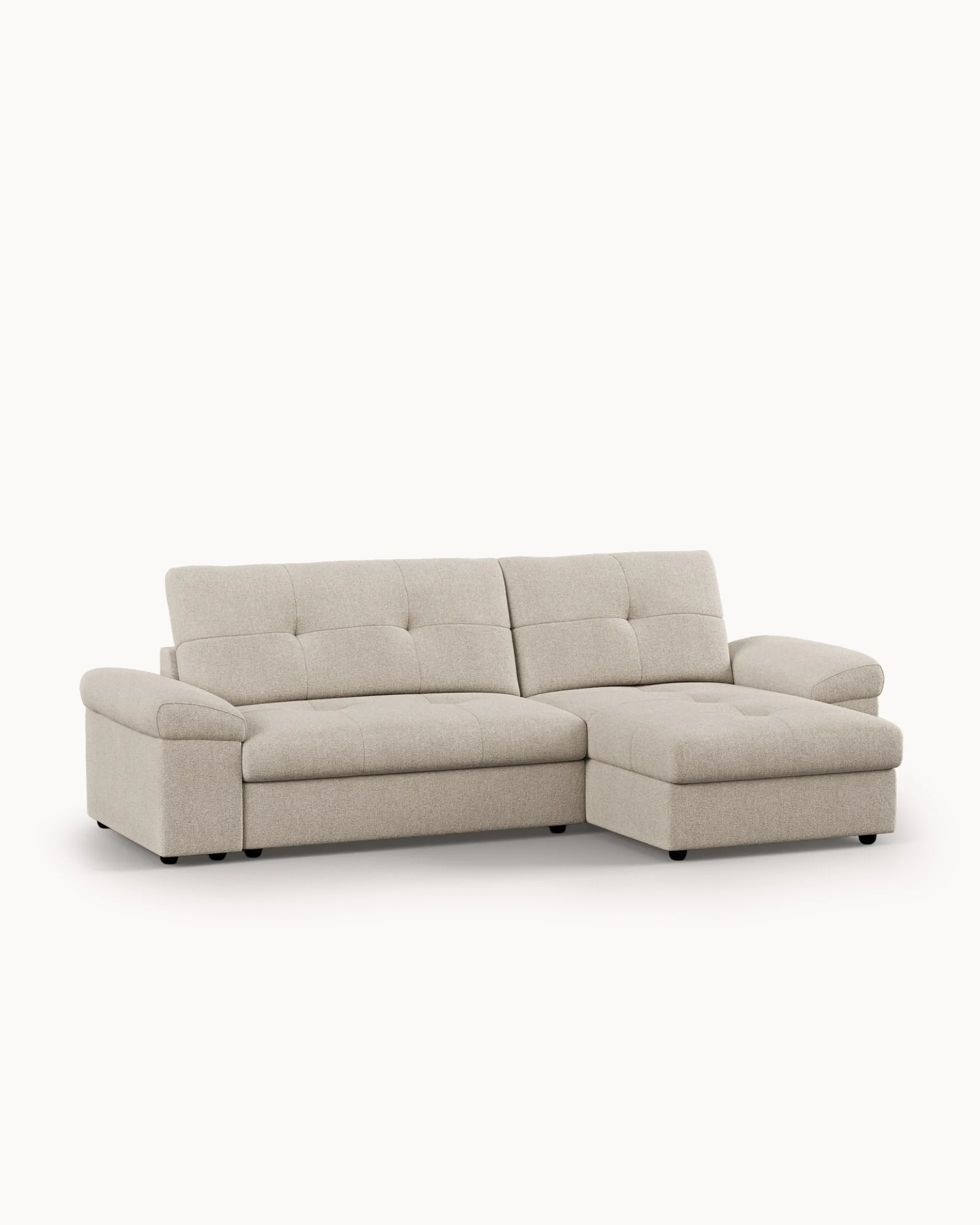 Sofá chaise longue reversível CARLOS com cama e baú