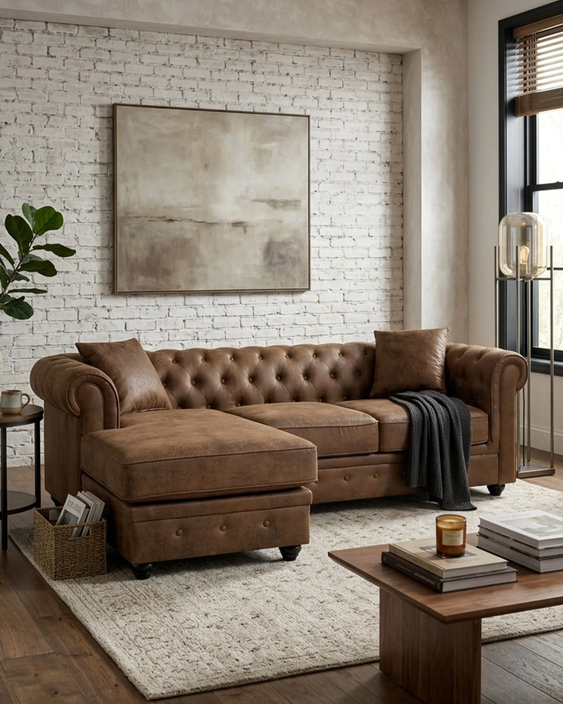 Sofá chaise longue reversível CHESTER
