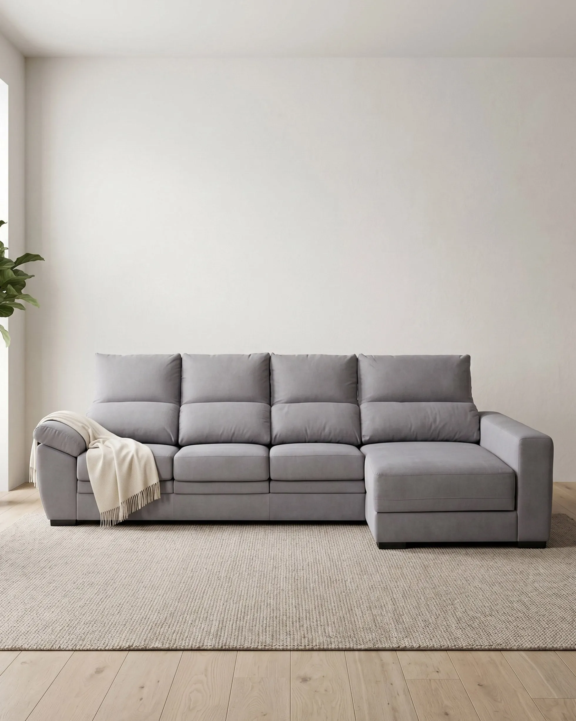 Sofá chaise longue reversível SAFIRA com baú