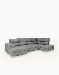 Sofá de canto PARMA com chaise longue e cama