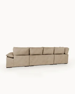 Sofá de canto PARMA com chaise longue e cama