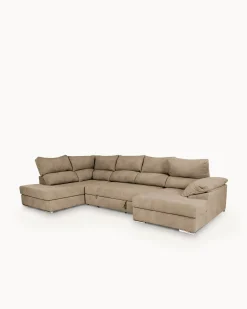 Sofá de canto PARMA com chaise longue e cama